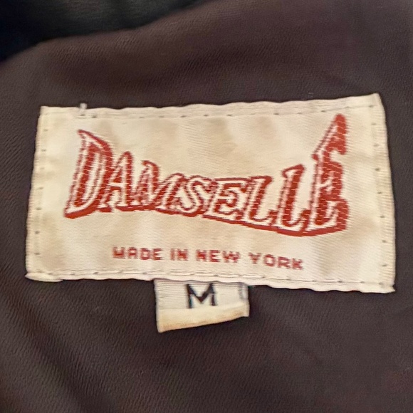 Damselle Vintage Leather Bomber Jacket - Picture 5 of 8
